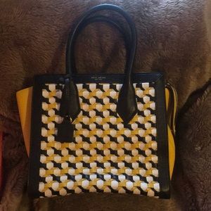 Henri Bendel Rivington Woven Yellow Tote